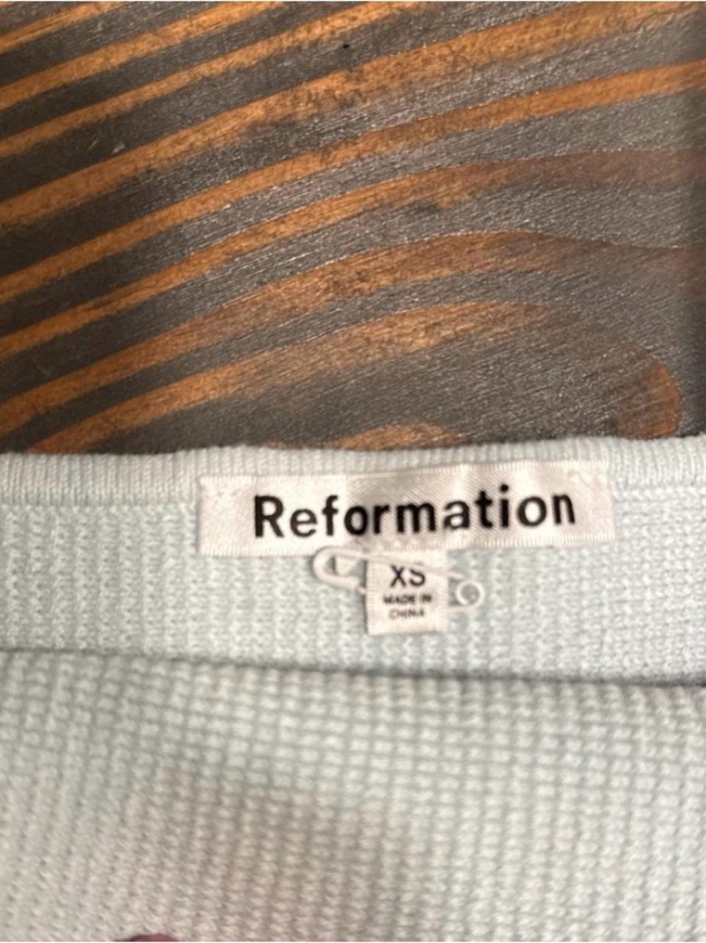 Reformation Ribbed Square-Neck Tank Top - Pale Blue - Picture 3 of 3